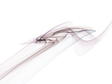 Beyaz arka plan ile bir parlayan soyut dalgalar