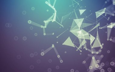 Çokgen alanı düşük Poli koyu arka plan, 3d render