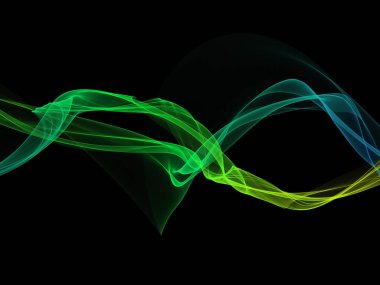 Bir parlayan ile koyu arka plan soyut dalgalar