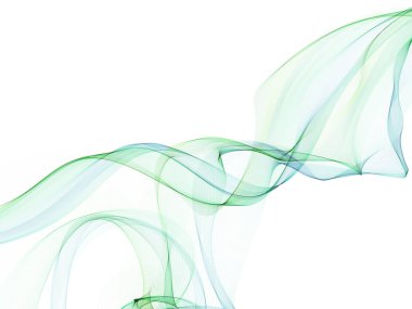 Beyaz arka plan ile bir parlayan soyut dalgalar