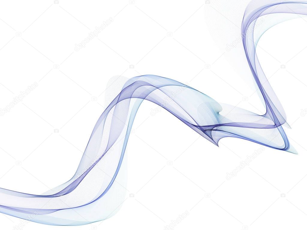 white abstract background with a glowing abstract waves