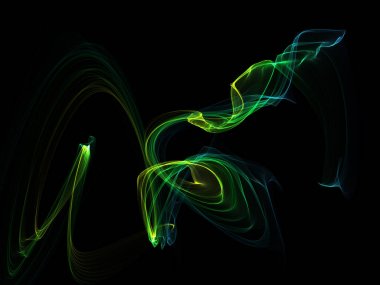 Bir parlayan ile koyu arka plan soyut dalgalar