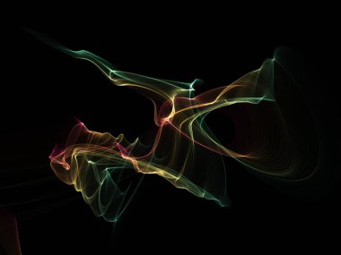 Bir parlayan ile koyu arka plan soyut dalgalar