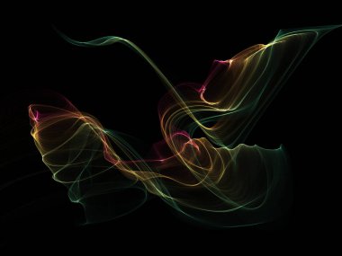 Bir parlayan ile koyu arka plan soyut dalgalar