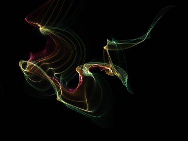 Bir parlayan ile koyu arka plan soyut dalgalar