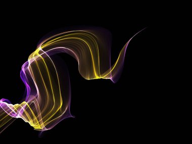 Bir parlayan ile koyu arka plan soyut dalgalar