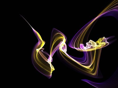 Bir parlayan ile koyu arka plan soyut dalgalar