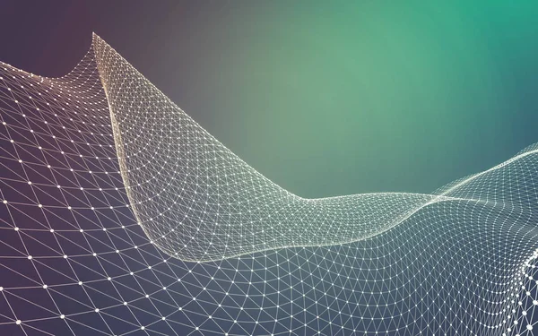 Çokgen alanı düşük Poli koyu arka plan, 3d render