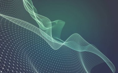 Çokgen alanı düşük Poli koyu arka plan, 3d render