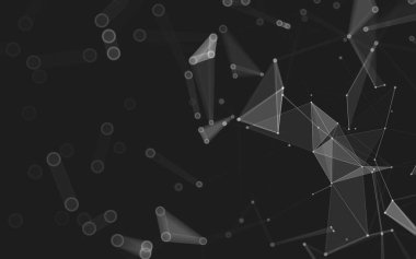 Çokgen alanı düşük Poli koyu arka plan, 3d render