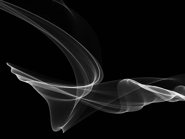 Mörka abstrakt bakgrund med en glödande abstrakt vågor — Stockfoto