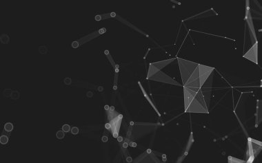 Çokgen alanı düşük Poli koyu arka plan, 3d render