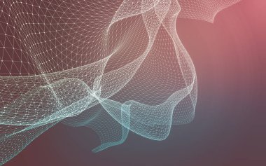 Çokgen alanı düşük Poli koyu arka plan, 3d render