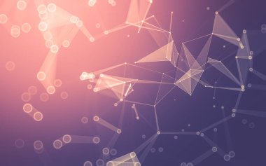 Çokgen alanı düşük Poli koyu arka plan, 3d render