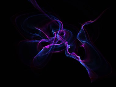 Bir parlayan ile koyu arka plan soyut dalgalar