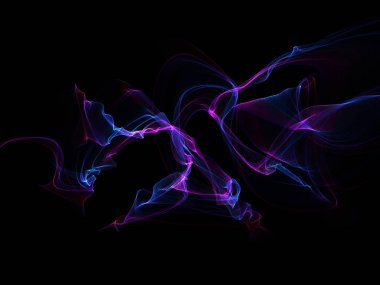 Bir parlayan ile koyu arka plan soyut dalgalar