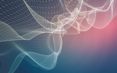 Çokgen alanı düşük Poli koyu arka plan, 3d render