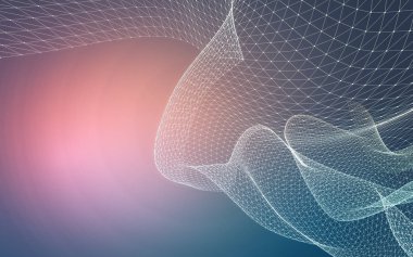 Çokgen alanı düşük Poli koyu arka plan, 3d render