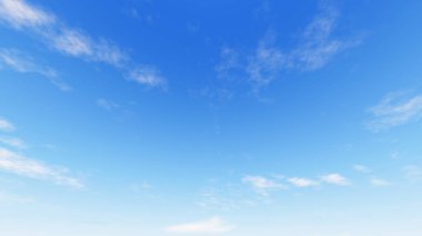 Bulutlu gökyüzü mavi arka plan, 3d çizim