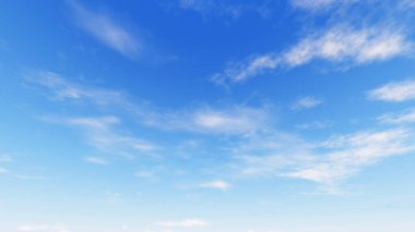 Bulutlu gökyüzü mavi arka plan, 3d çizim