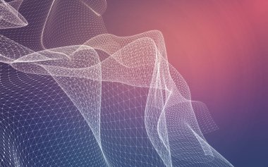 Çokgen alanı düşük Poli koyu arka plan, 3d render