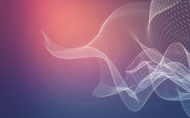 Çokgen alanı düşük Poli koyu arka plan, 3d render