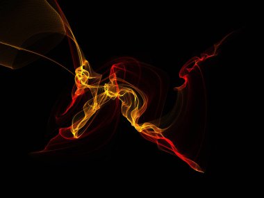 Bir parlayan ile koyu arka plan soyut dalgalar