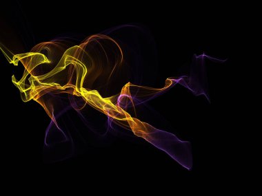 Bir parlayan ile koyu arka plan soyut dalgalar