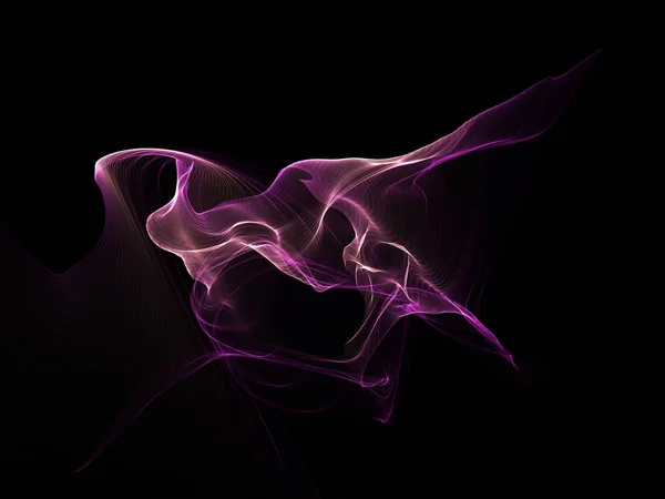 Dunkler abstrakter Hintergrund mit leuchtenden abstrakten Wellen — Stockfoto