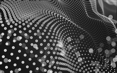 Çokgen alanı düşük Poli koyu arka plan, 3d render