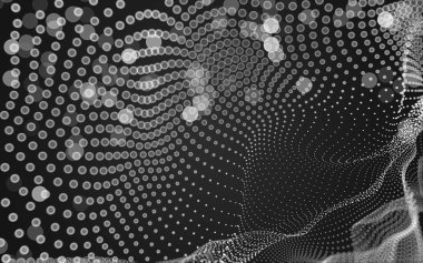 Çokgen alanı düşük Poli koyu arka plan, 3d render