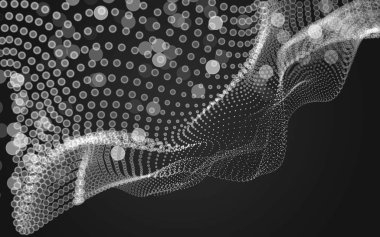 Çokgen alanı düşük Poli koyu arka plan, 3d render