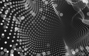 Çokgen alanı düşük Poli koyu arka plan, 3d render