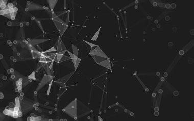 Çokgen alanı düşük Poli koyu arka plan, 3d render