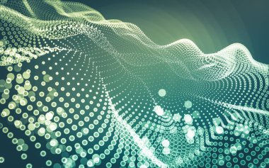 Çokgen alanı düşük Poli koyu arka plan, 3d render