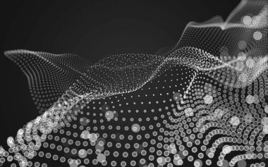 Çokgen alanı düşük Poli koyu arka plan, 3d render