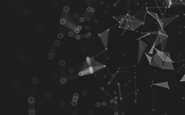 Çokgen alanı düşük Poli koyu arka plan, 3d render