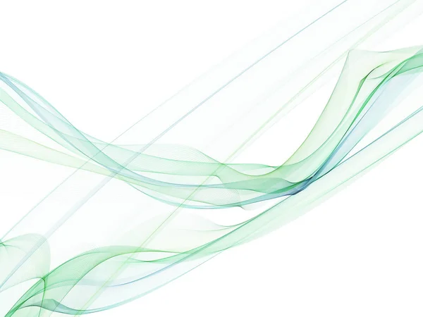 Beyaz arka plan ile bir parlayan soyut dalgalar