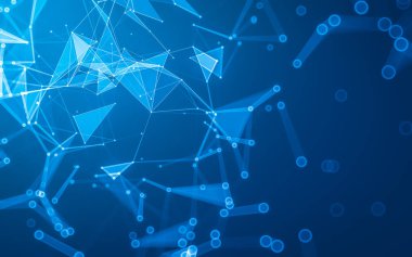 Çokgen alanı düşük Poli koyu arka plan, 3d render