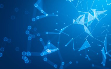 Çokgen alanı düşük Poli koyu arka plan, 3d render