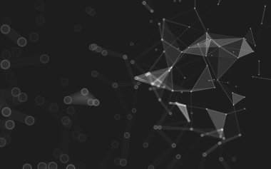 Çokgen alanı düşük Poli koyu arka plan, 3d render