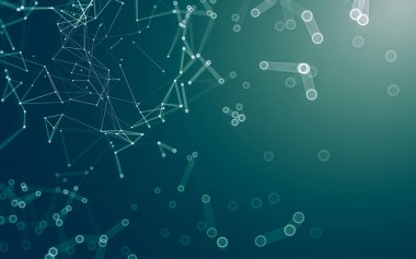 Noktaları ve çizgileri birleştiren soyut çokgen uzay düşük polyester arka plan. Bağlantı yapısı. 3d oluşturma