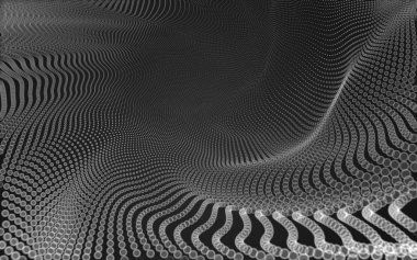 Noktaları ve çizgileri birleştiren soyut çokgen uzay düşük polyester arka plan. Bağlantı yapısı. 3d oluşturma