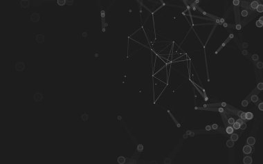 Noktaları ve çizgileri birleştiren soyut çokgen uzay düşük polyester arka plan. Bağlantı yapısı. 3d oluşturma