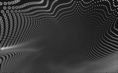 Noktaları ve çizgileri birleştiren soyut çokgen uzay düşük polyester arka plan. Bağlantı yapısı. 3d oluşturma