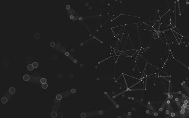 Çokgen alanı düşük Poli koyu arka plan, 3d render