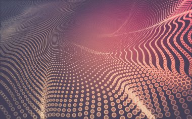 Çokgen alanı düşük Poli koyu arka plan, 3d render