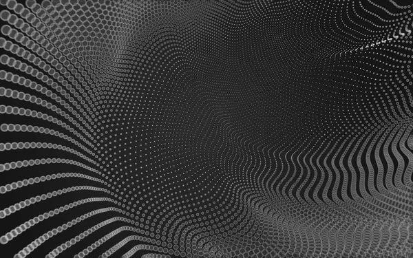 Abstrakt polygonalt rum lav poly mørk baggrund, 3d rendering - Stock-foto