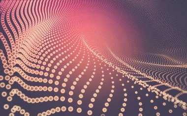 Çokgen alanı düşük Poli koyu arka plan, 3d render