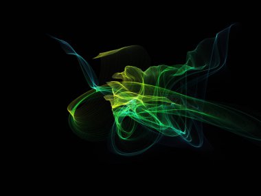 Bir parlayan ile koyu arka plan soyut dalgalar